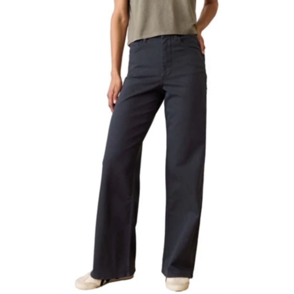 Marine Layer Black Wide-leg Flared Pants fall 2024 sytle 16304, size 12